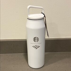 Starbucks White Stainless Steel Water Bottle with Handle